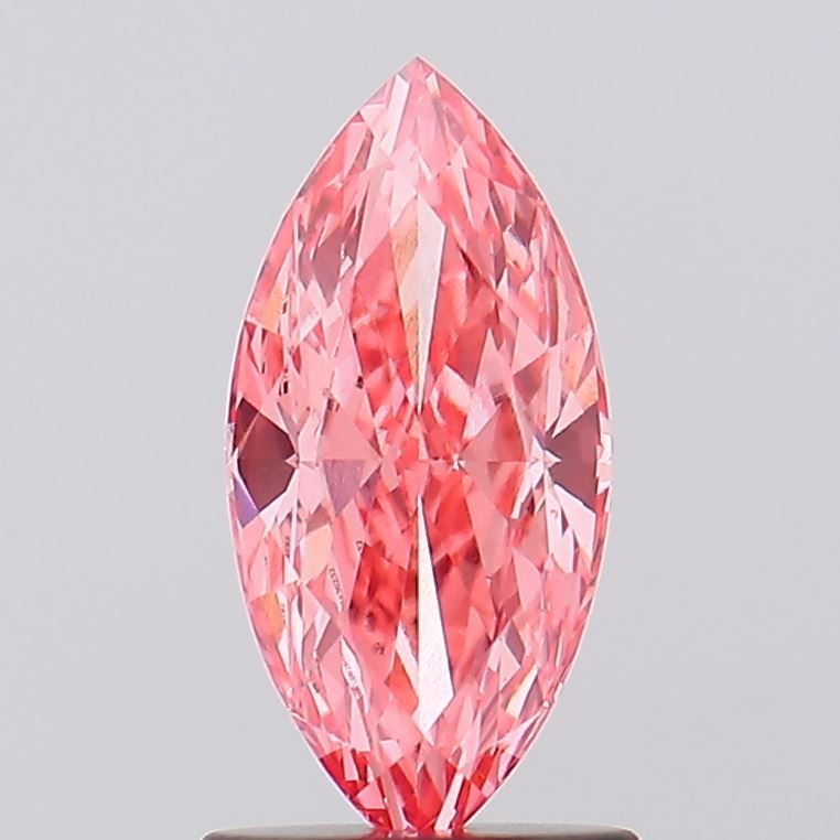 Lab-Grown Marquise Diamond - 1.34 Carats, Fancy Vivid Pink Color, VS2 Clarity - Certified by IGI - Report Number: LG628436232