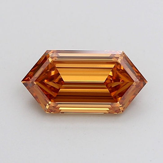 Hexagonal 2.26ct Fancy Vivid Orange VVS2 - Cut • IGI • LG810613336