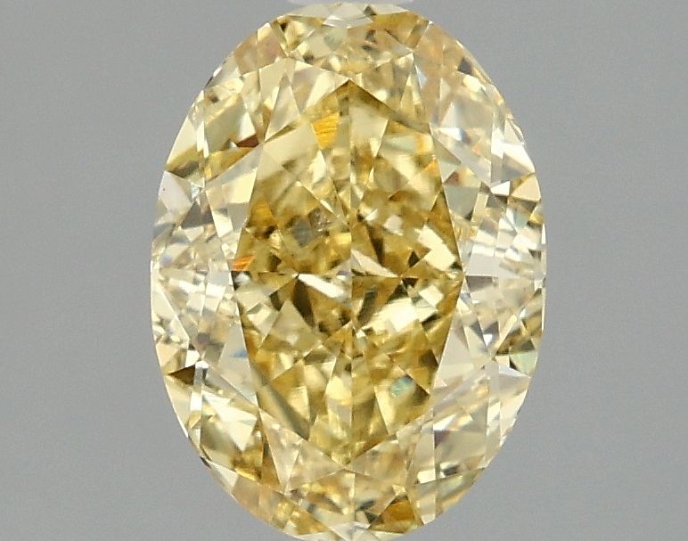 Lab-Grown Oval Diamond - 2.04 Carats, Fancy Intense Yellow Color, VVS2 Clarity - Certified by IGI - Report Number: LG667419896