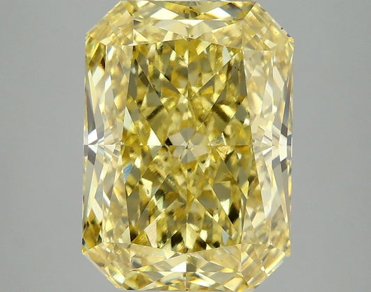 Lab-Grown Radiant Diamond - 6.03 Carats, Fancy Vivid Yellow Color, VS1 Clarity - Certified by IGI - Report Number: LG689542701