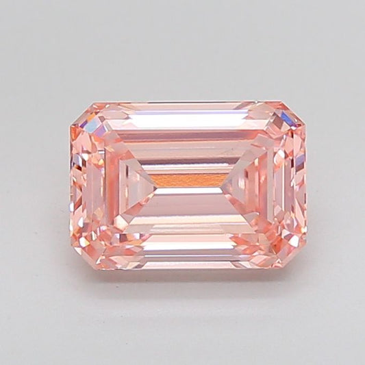 Lab-Grown Emerald Diamond - 5.54 Carats, Fancy Intense Pink Color, VS2 Clarity - Certified by IGI - Report Number: LG647448124