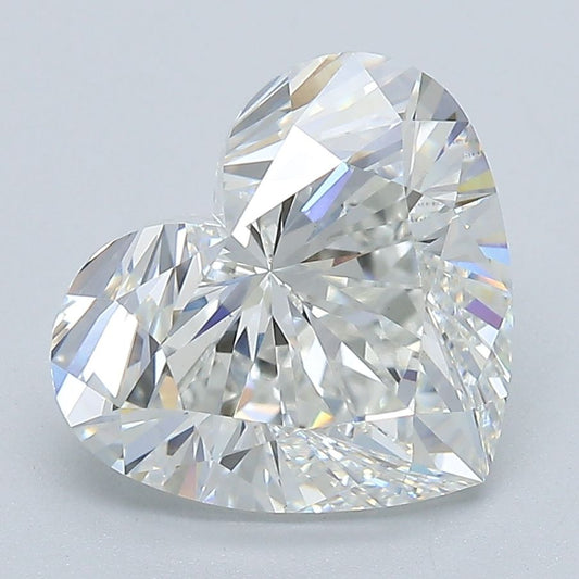 Lab-Grown Heart Diamond - 4.03 Carats, F Color, VVS2 Clarity - Certified by IGI - Report Number: LG615342529