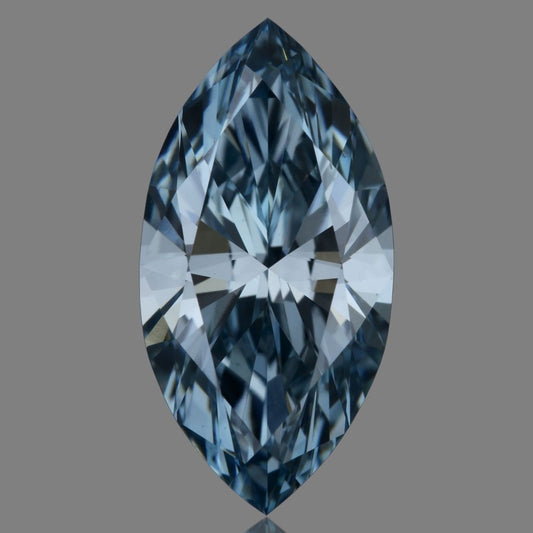 Lab-Grown Marquise Diamond - 1.52 Carats, Fancy Vivid Blue Color, VS1 Clarity - Certified by IGI - Report Number: LG645478169
