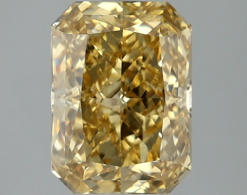 Lab-Grown Radiant Diamond - 2.98 Carats, Fancy Vivid Yellow Color, VS2 Clarity - Certified by IGI - Report Number: LG647494584