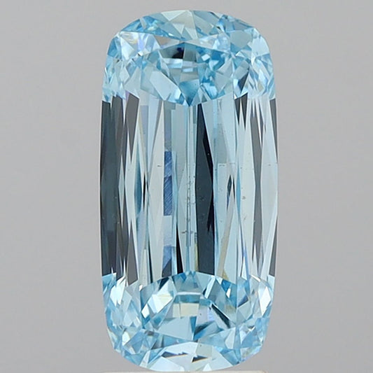 Lab-Grown Radiant Diamond - 3.03 Carats, Fancy Intense Blue Color, VVS2 Clarity - Certified by IGI - Report Number: LG685562279