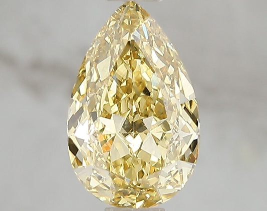 Lab-Grown Pear Diamond - 1.56 Carats, Fancy Intense Yellow Color, VS1 Clarity - Certified by IGI - Report Number: LG673405972