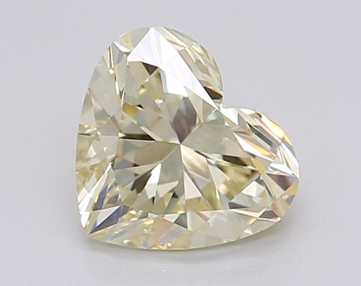 Lab-Grown Heart Diamond - 1.02 Carats, Fancy Yellow Color, VS1 Clarity - Certified by IGI - Report Number: LG618485759