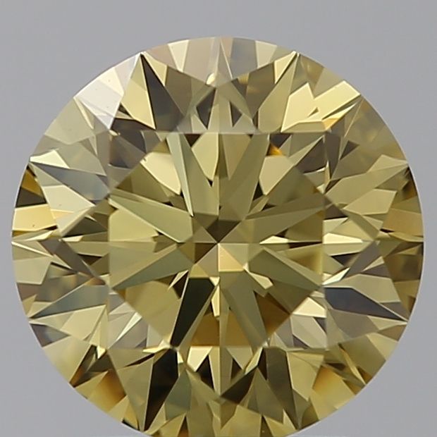 Lab-Grown Round Diamond - 1.74 Carats, Fancy Intense Yellow Color, VS1 Clarity - Certified by IGI - Report Number: LG605328615