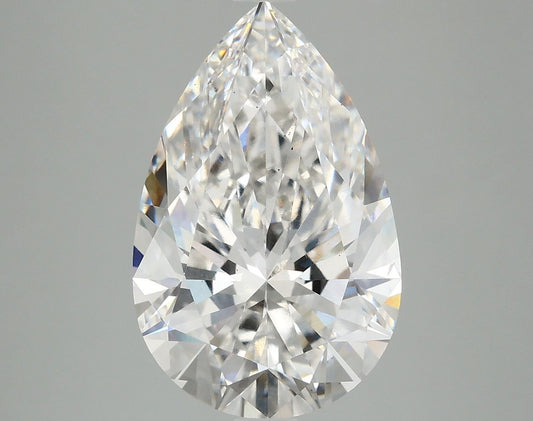 Lab-Grown Pear Diamond - 5.09 Carats, F Color, VS2 Clarity - Certified by IGI - Report Number: LG677546507
