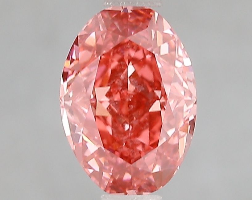 Lab-Grown Oval Diamond - 1.5 Carats, Fancy Vivid Pink Color, VVS2 Clarity - Certified by IGI - Report Number: LG662471680
