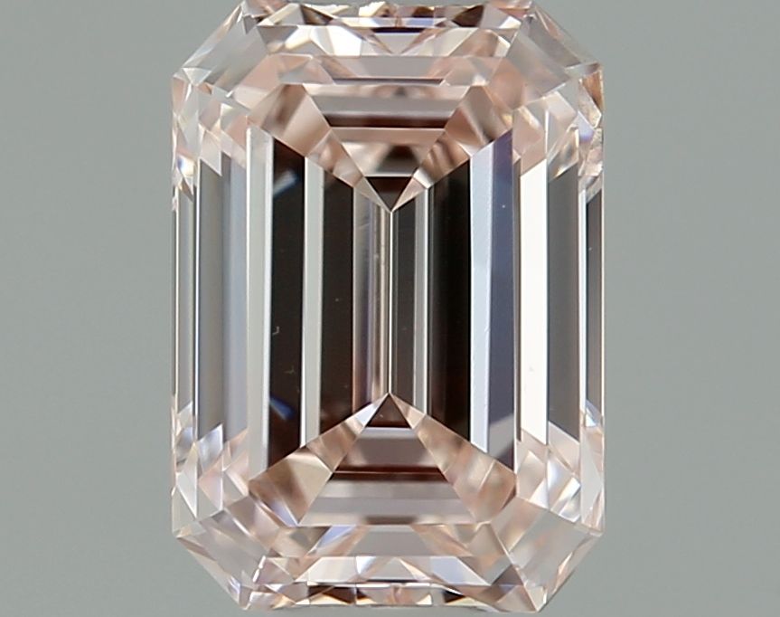 Lab-Grown Emerald Diamond - 0.5 Carats, Fancy Pink Color, VS1 Clarity - Certified by IGI - Report Number: LG641414354