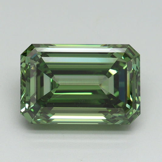 Lab-Grown Emerald Diamond - 7.09 Carats, Fancy Vivid Green Color, VVS1 Clarity - Certified by IGI - Report Number: LG640483714