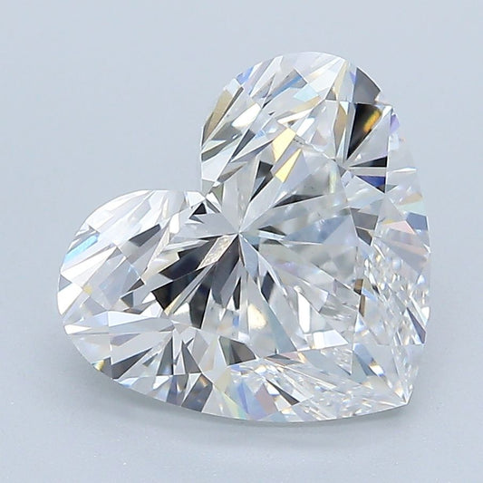 Lab-Grown Heart Diamond - 3.6 Carats, D Color, VVS2 Clarity - Certified by IGI - Report Number: LG674560056