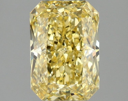 Lab-Grown Radiant Diamond - 2.05 Carats, Fancy Vivid Yellow Color, VVS2 Clarity - Certified by IGI - Report Number: LG675567832