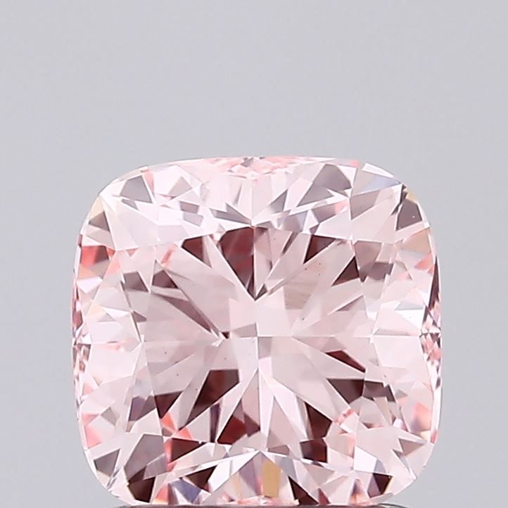 Lab-Grown Cushion Diamond - 1.1 Carats, Fancy Intense Pink Color, VVS2 Clarity - Certified by IGI - Report Number: LG665401724