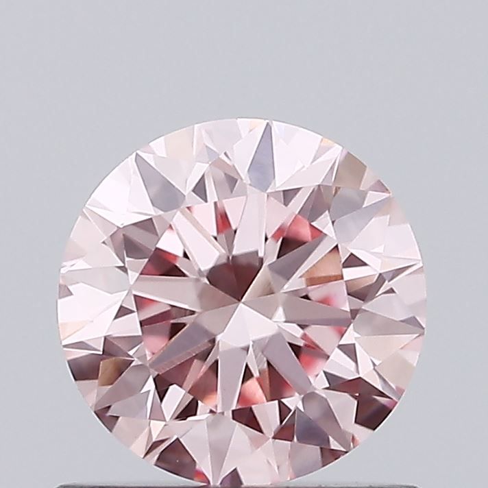 Lab-Grown Round Diamond - 0.64 Carats, Fancy Intense Pink Color, VVS2 Clarity - Certified by IGI - Report Number: LG689503371