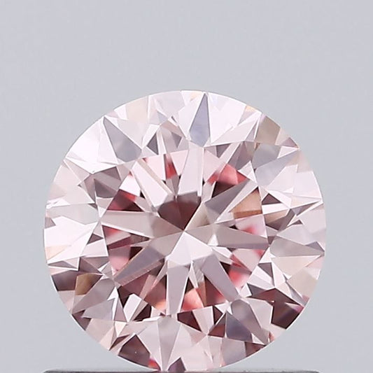 Lab-Grown Round Diamond - 0.64 Carats, Fancy Intense Pink Color, VVS2 Clarity - Certified by IGI - Report Number: LG689503371