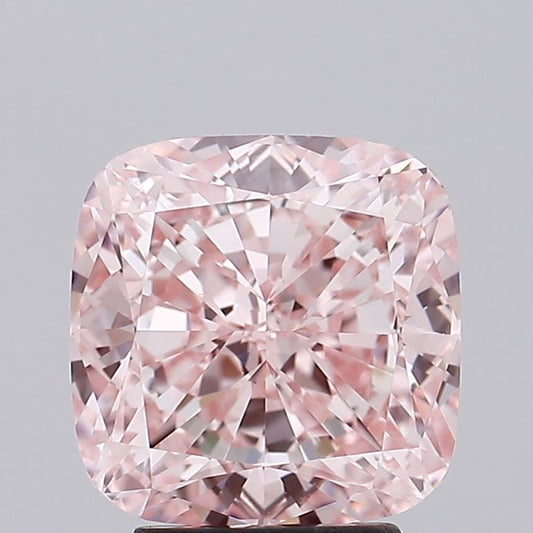 Lab-Grown Cushion Diamond - 4.02 Carats, Fancy Intense Pink Color, VVS2 Clarity - Certified by IGI - Report Number: LG536200132