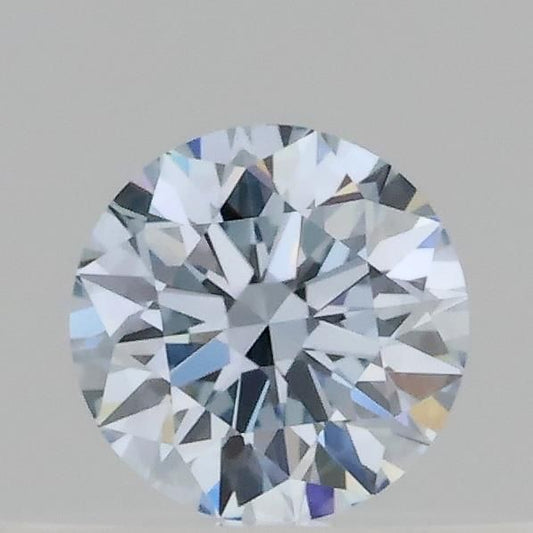 Lab-Grown Round Diamond - 0.29 Carats, Fancy Blue Color, VS1 Clarity - Certified by IGI - Report Number: LG689573711