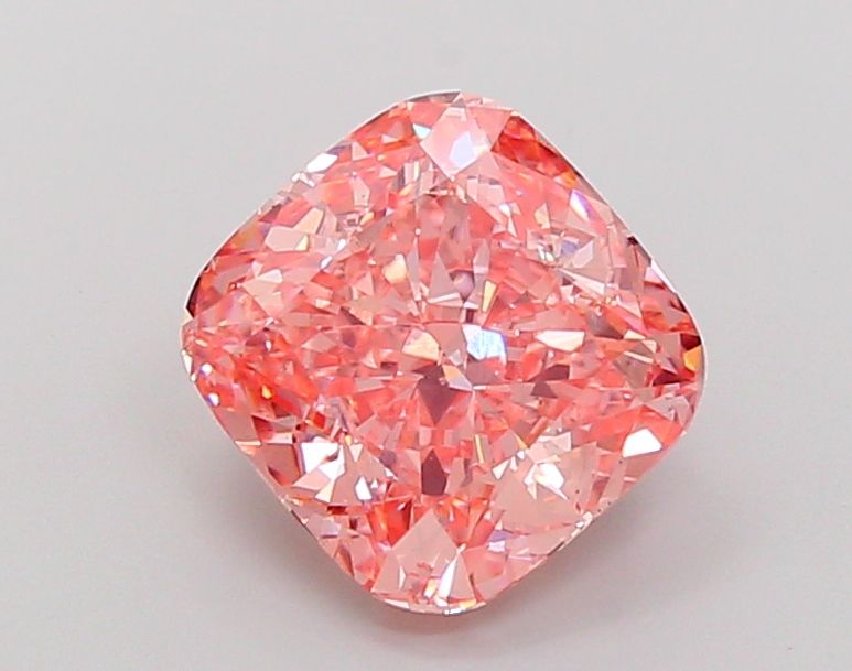 Lab-Grown Cushion Diamond - 4.52 Carats, Fancy Vivid Pink Color, VS2 Clarity - Certified by IGI - Report Number: LG686507689