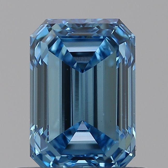 Lab-Grown Emerald Diamond - 0.76 Carats, Fancy Vivid Blue Color, VS1 Clarity - Certified by IGI - Report Number: LG584355853