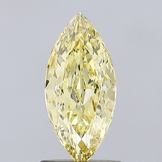 Lab-Grown Marquise Diamond - 1.16 Carats, Fancy Intense Yellow Color, VS1 Clarity - Certified by IGI - Report Number: LG671409754