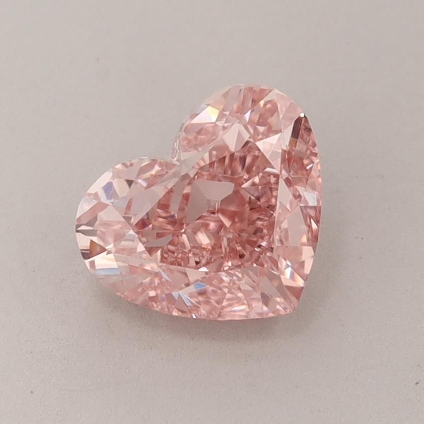 Lab-Grown Heart Diamond - 1.59 Carats, Fancy Vivid Pink Color, VVS2 Clarity - Certified by IGI - Report Number: LG635480001