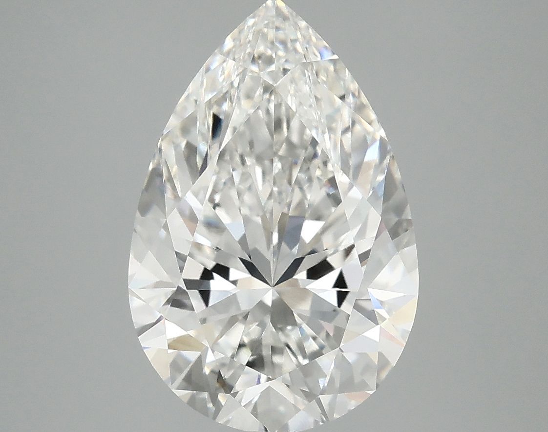 Lab-Grown Pear Diamond - 4.02 Carats, F Color, VVS2 Clarity - Certified by IGI - Report Number: LG713597383