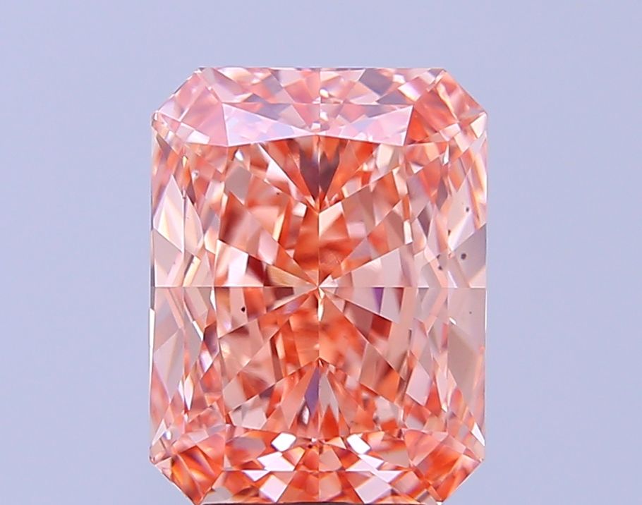 Lab-Grown Radiant Diamond - 5.02 Carats, Fancy Vivid Pink Color, VS2 Clarity - Certified by IGI - Report Number: LG678564493