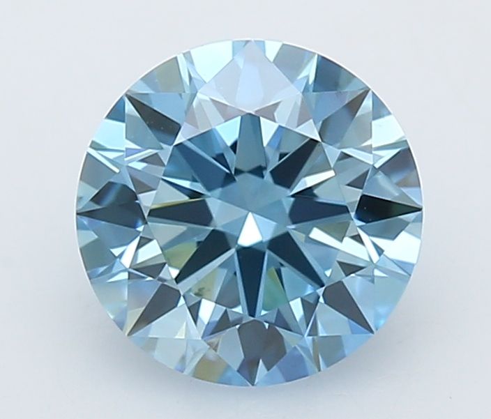 Lab-Grown Round Diamond - 1.01 Carats, Fancy Intense Green Color, VVS2 Clarity - Certified by IGI - Report Number: LG647471833