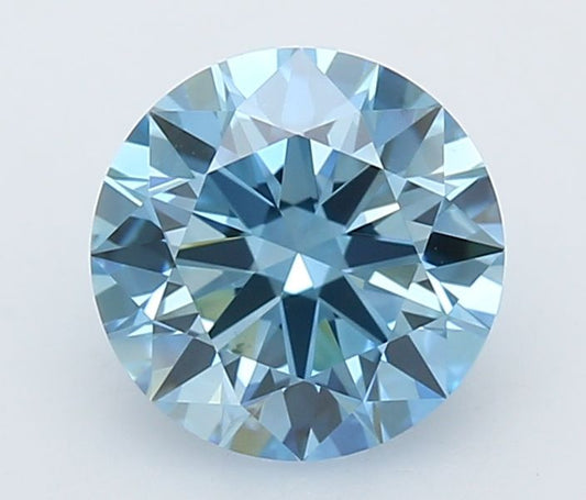 Lab-Grown Round Diamond - 1.01 Carats, Fancy Intense Green Color, VVS2 Clarity - Certified by IGI - Report Number: LG647471833
