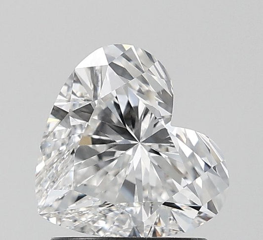 Lab-Grown Heart Diamond - 1.51 Carats, D Color, VVS2 Clarity - Certified by IGI - Report Number: LG696509393