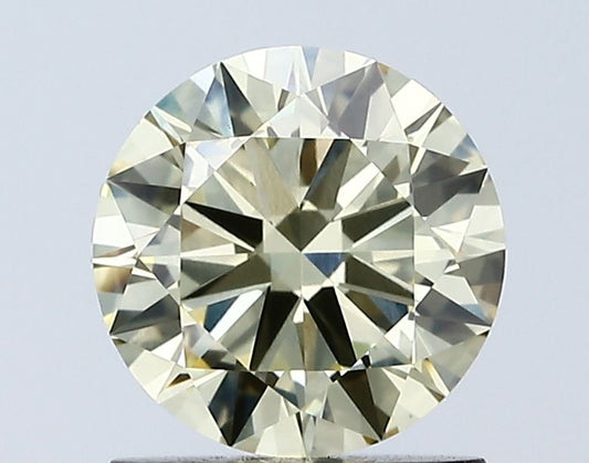 Lab-Grown Round Diamond - 1.02 Carats, Fancy Yellow Color, VVS2 Clarity - Certified by IGI - Report Number: LG671433281