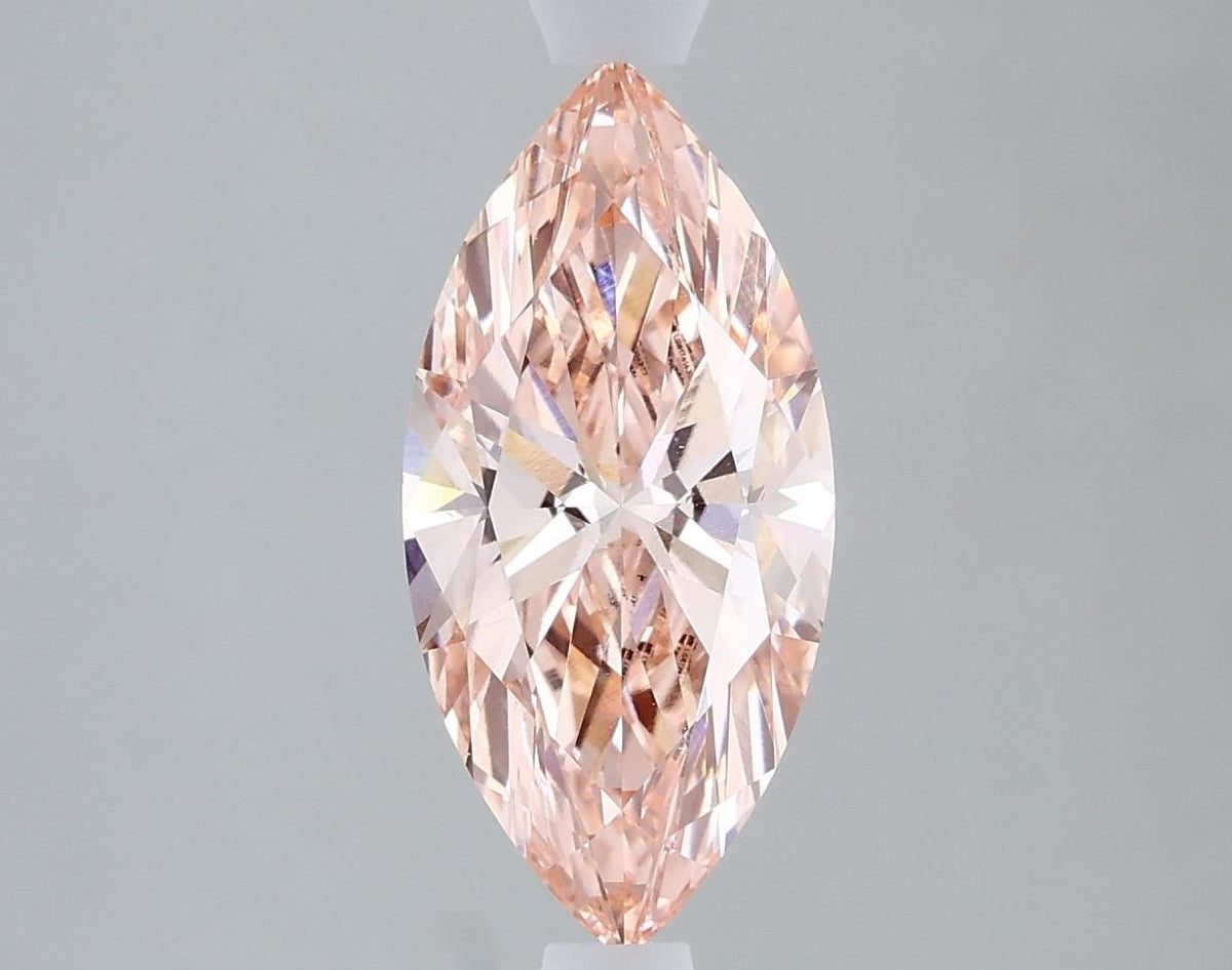 Lab-Grown Marquise Diamond - 1.64 Carats, Fancy Intense Pink Color, VS2 Clarity - Certified by IGI - Report Number: LG617414327