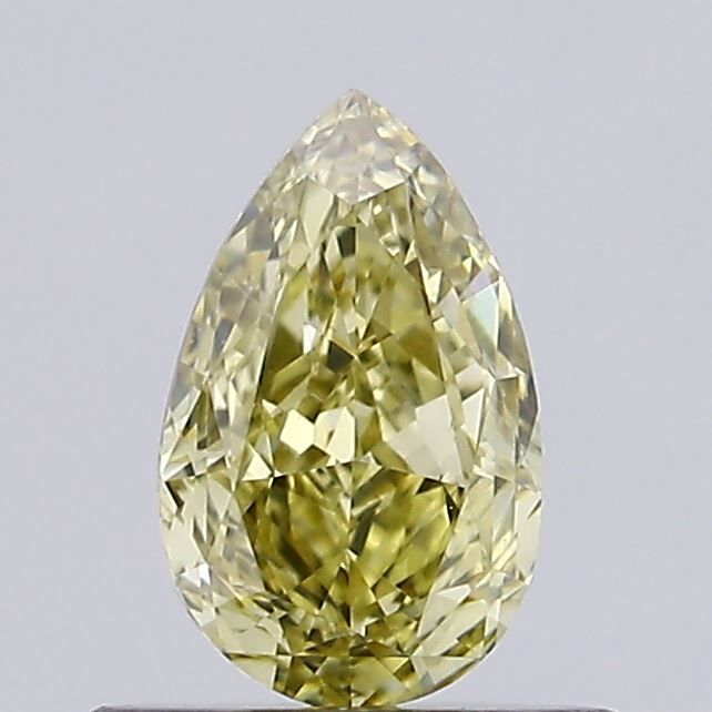 Lab-Grown Pear Diamond - 0.58 Carats, Fancy Gray Yellow Color, VS1 Clarity - Certified by IGI - Report Number: LG638466114