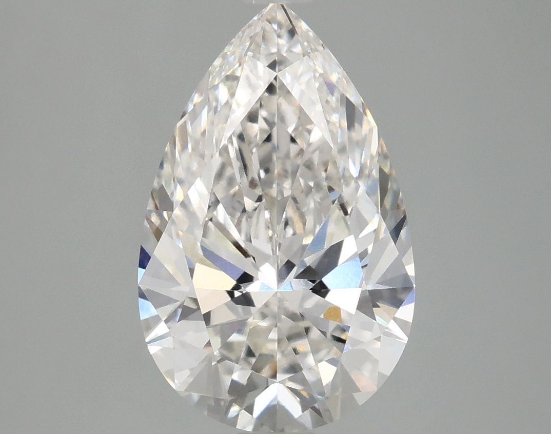Lab-Grown Pear Diamond - 2.97 Carats, F Color, VVS2 Clarity - Certified by IGI - Report Number: LG680593614