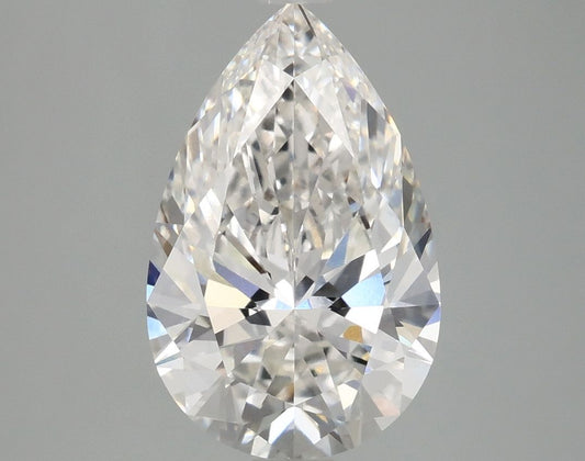 Lab-Grown Pear Diamond - 2.97 Carats, F Color, VVS2 Clarity - Certified by IGI - Report Number: LG680593614