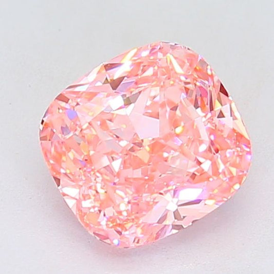 Lab-Grown Cushion Diamond - 2.59 Carats, Fancy Vivid Pink Color, VVS2 Clarity - Certified by IGI - Report Number: LG681514679