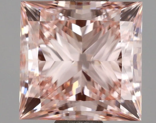 Lab-Grown Princess Diamond - 2.01 Carats, Fancy Intense Pink Color, VS1 Clarity - Certified by IGI - Report Number: LG675583721