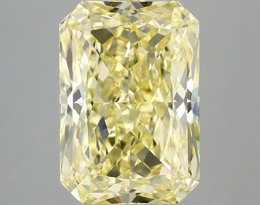 Lab-Grown Radiant Diamond - 3.06 Carats, Fancy Vivid Yellow Color, VVS2 Clarity - Certified by IGI - Report Number: LG683520269