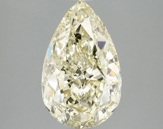 Lab-Grown Pear Diamond - 3.03 Carats, Fancy Yellow Color, VVS2 Clarity - Certified by IGI - Report Number: LG692509800