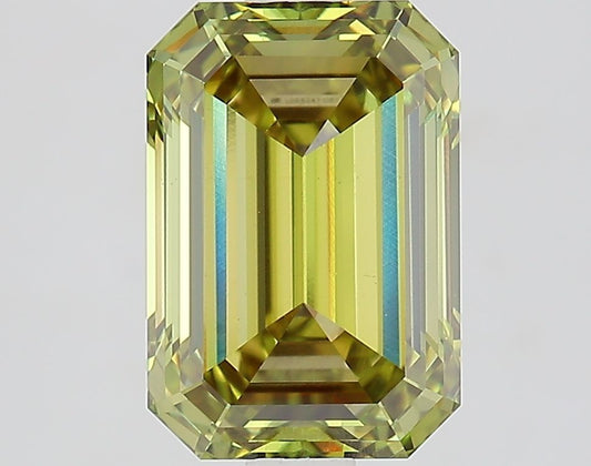 Lab-Grown Emerald Diamond - 2.53 Carats, Fancy Vivid Green Color, VVS2 Clarity - Certified by IGI - Report Number: LG652471087