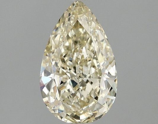 Lab-Grown Pear Diamond - 1.57 Carats, Fancy Intense Yellow Color, VVS2 Clarity - Certified by IGI - Report Number: LG689542595