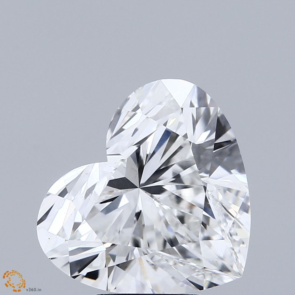 Lab-Grown Heart Diamond - 5.09 Carats, F Color, VS1 Clarity - Certified by IGI - Report Number: LG675553919
