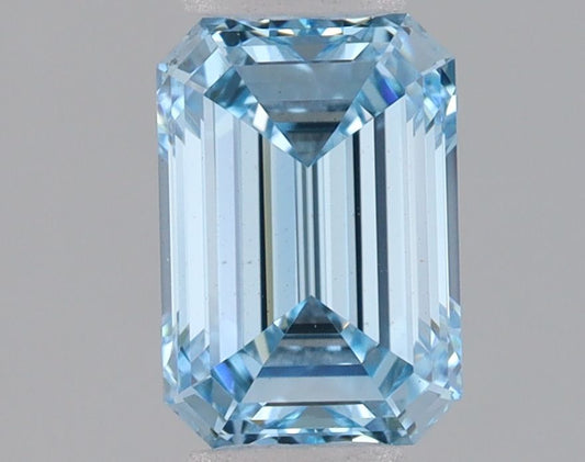 Lab-Grown Emerald Diamond - 1.02 Carats, Fancy Intense Blue Color, VS1 Clarity - Certified by IGI - Report Number: LG680531175