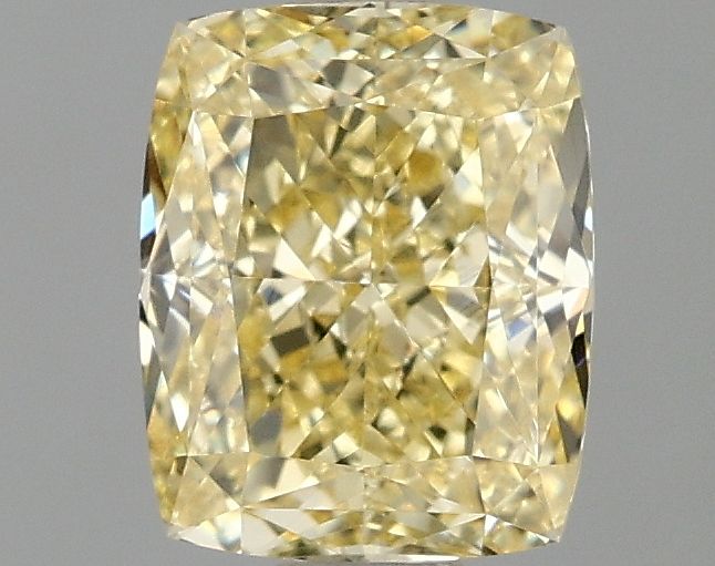 Lab-Grown Cushion Diamond - 1.1 Carats, Fancy Vivid Yellow Color, VVS2 Clarity - Certified by IGI - Report Number: LG687583234