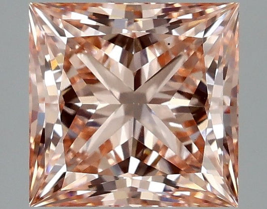 Lab-Grown Princess Diamond - 2.63 Carats, Fancy Intense Pink Color, VS1 Clarity - Certified by IGI - Report Number: LG634441454