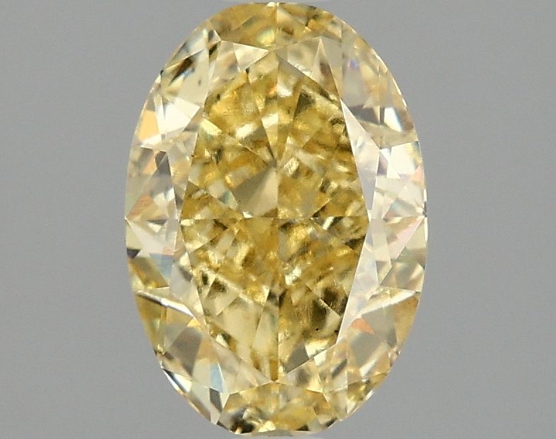 Lab-Grown Oval Diamond - 1.96 Carats, Fancy Intense Yellow Color, VVS2 Clarity - Certified by IGI - Report Number: LG660418368