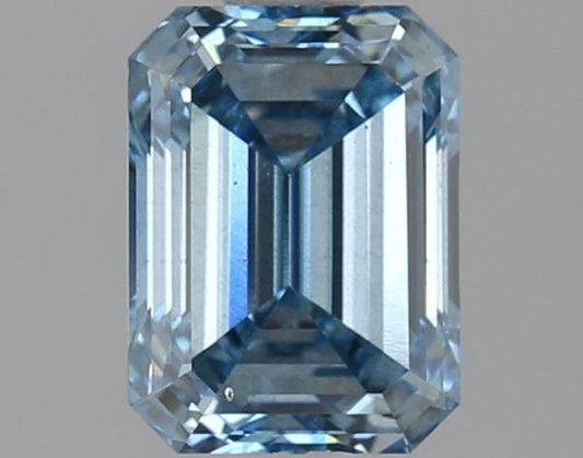 Lab-Grown Emerald Diamond - 1.6 Carats, Fancy Intense Blue Color, VS2 Clarity - Certified by IGI - Report Number: LG636431209