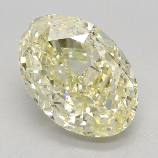Lab-Grown Oval Diamond - 2.56 Carats, Fancy Yellow Color, VVS2 Clarity - Certified by IGI - Report Number: LG660472773